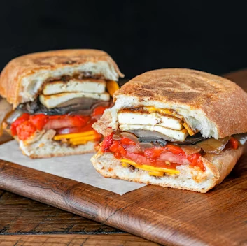 VEGAN BALSAMIC ROASTED PORTOBELLO PANINI